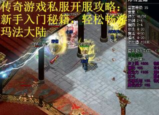 传奇游戏私服开服攻略：新手入门秘籍，轻松畅游玛法大陆