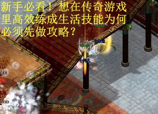 新手必看！想在传奇游戏里高效练成生活技能为何必须先做攻略？