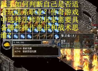 新手如何判断自己是否适合玩法系职业？传奇游戏中选择法师的玩家需要具备哪些操作意识和战术思维？