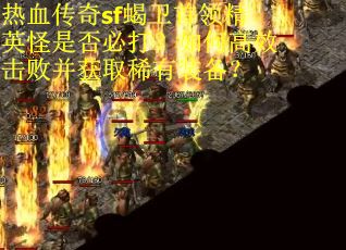 热血传奇sf蝎卫首领精英怪是否必打？如何高效击败并获取稀有装备？