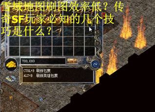 雪域地图刷图效率低？传奇SF玩家必知的几个技巧是什么？