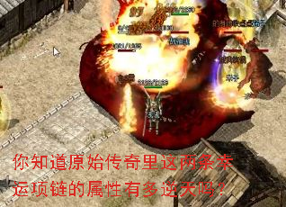 你知道原始传奇里这两条幸运项链的属性有多逆天吗? 你知道原始传奇里这两条幸运项链的属性有多逆天吗?