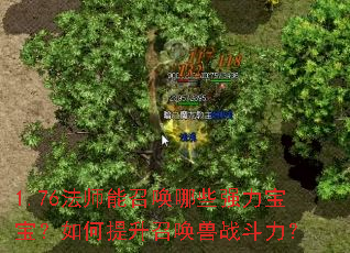 1.76法师能召唤哪些强力宝宝?如何提升召唤兽战斗力? 1.76法师能召唤哪些强力宝宝?如何提升召唤兽战斗力?