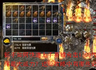 新手如何快速上手英雄合击1.80传奇?怎样搭配技能组合才能发挥最大威力?进阶攻略中有哪些必知的PK技巧与装备获取秘诀? 新手如何快速上手英雄合击1.80传奇?怎样搭配技能组合才能发挥最大威力?进阶攻略中有哪些必知的PK技巧与装备获取秘诀?