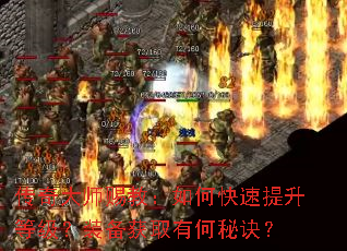 传奇大师赐教:如何快速提升等级?装备获取有何秘诀? 传奇大师赐教:如何快速提升等级?装备获取有何秘诀?