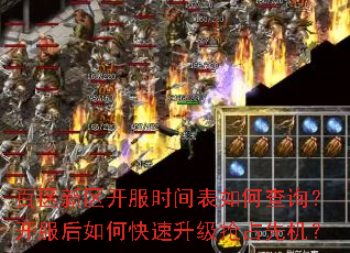 百区新区开服时间表如何查询?开服后如何快速升级抢占先机? 百区新区开服时间表如何查询?开服后如何快速升级抢占先机?