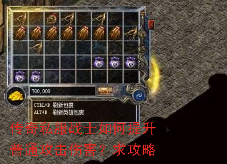 传奇私服战士如何提升普通攻击伤害?求攻略 传奇私服战士如何提升普通攻击伤害?求攻略